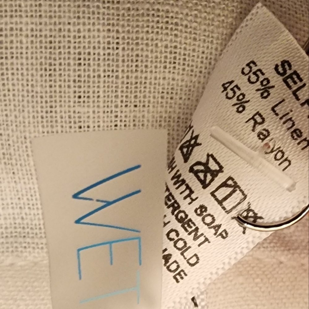 WET Monarch Ainseley High Waist Linen Blend Short Set In Gardenia White Size XS - Picture 10 of 10